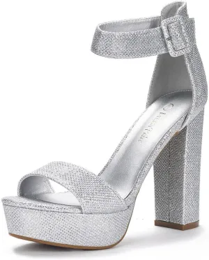 DREAM PAIRS Women's Hi-lo Heeled Sandal