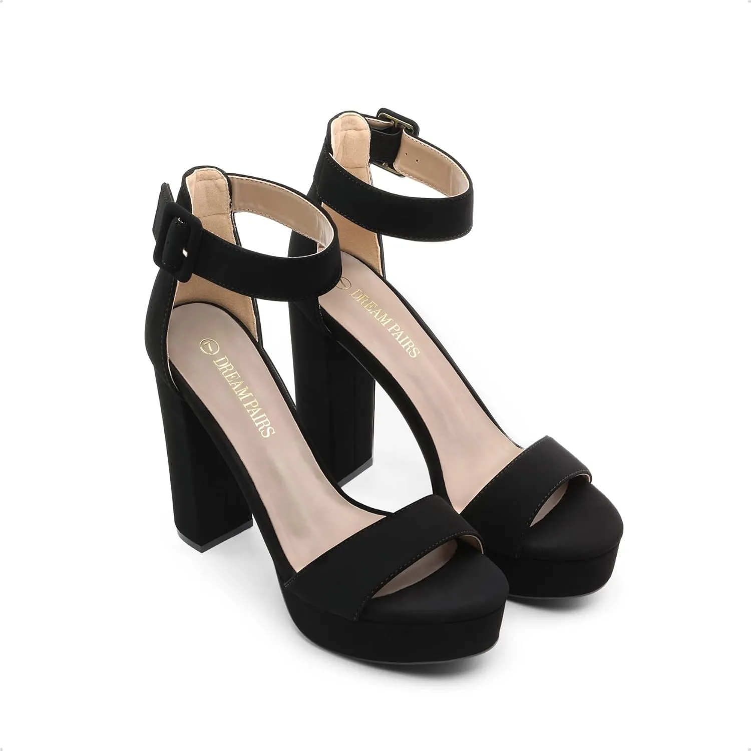 DREAM PAIRS Women's Hi-lo Heeled Sandal