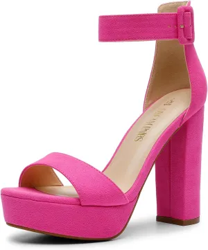DREAM PAIRS Women's Hi-lo Heeled Sandal