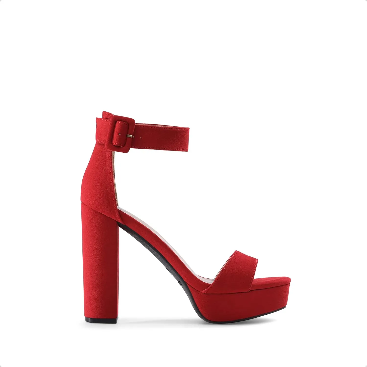 DREAM PAIRS Women's Hi-lo Heeled Sandal