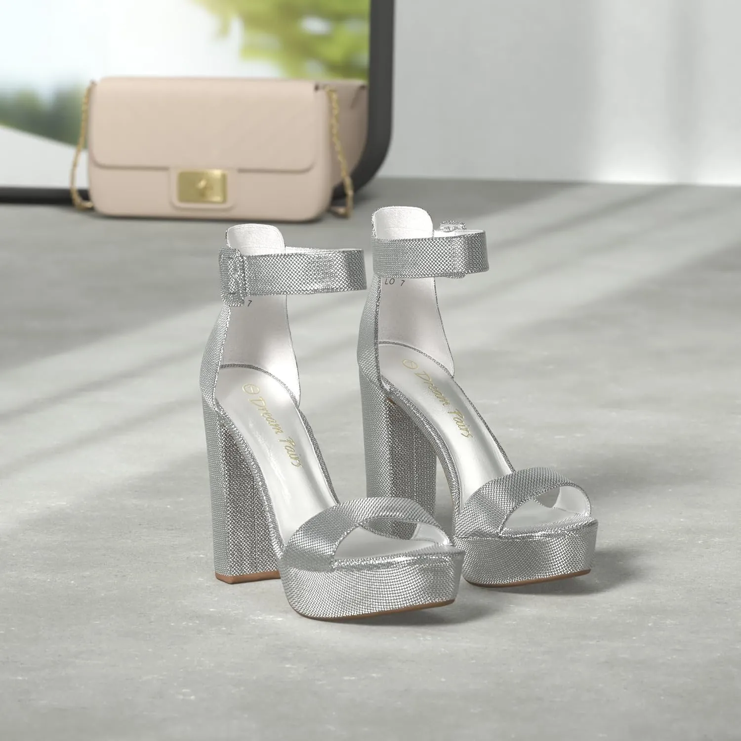DREAM PAIRS Women's Hi-lo Heeled Sandal