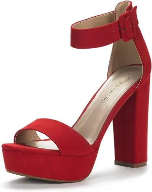 DREAM PAIRS Women's Hi-lo Heeled Sandal
