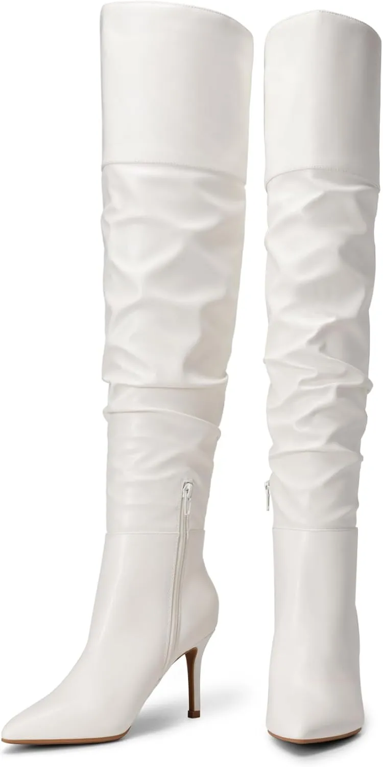 DREAM PAIRS Women's High Heels Over The Knee Boots Thigh High Pointed Toe Stiletto Long Fall Sexy Boots