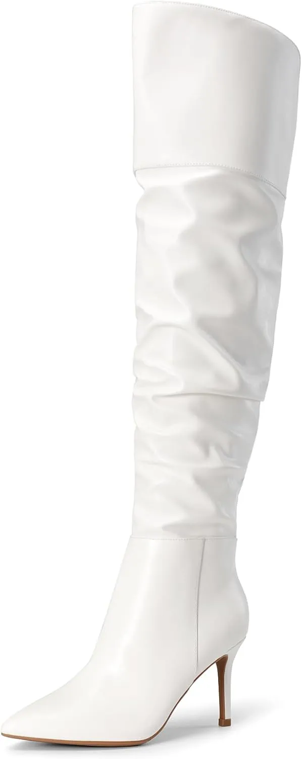 DREAM PAIRS Women's High Heels Over The Knee Boots Thigh High Pointed Toe Stiletto Long Fall Sexy Boots