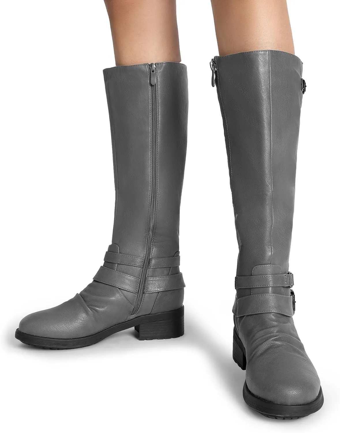 DREAM PAIRS Women's Knee High Riding Boots Wide Calf