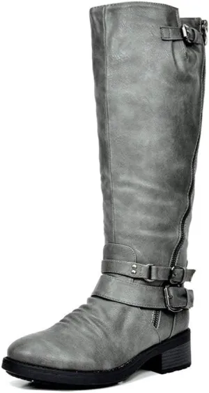 DREAM PAIRS Women's Knee High Riding Boots Wide Calf