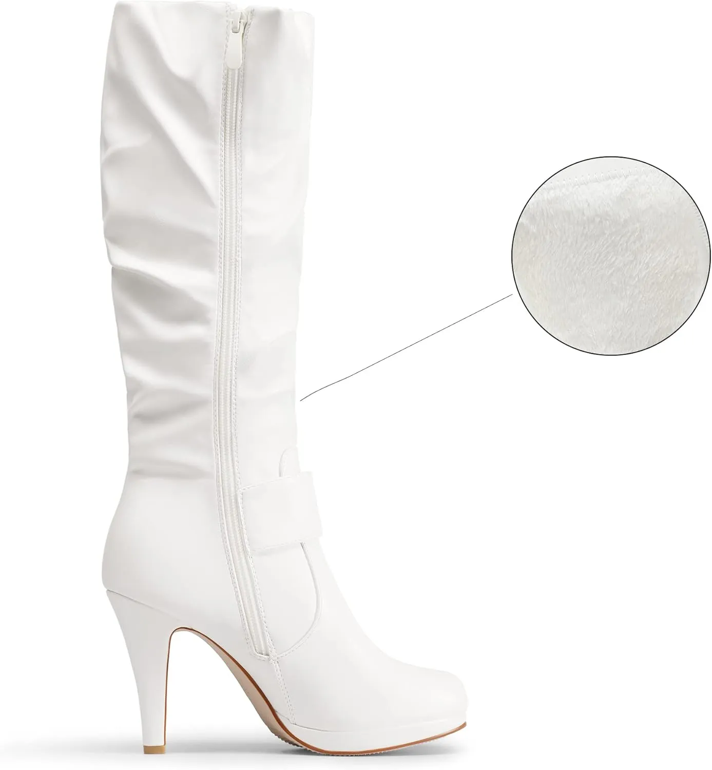 DREAM PAIRS Women's Knee-High Stiletto Boots, Black, Fashion & Classic Dress Boots