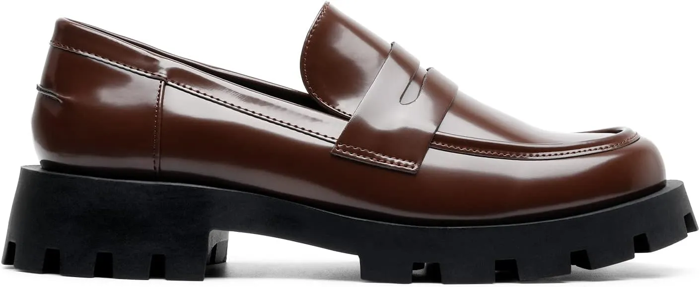 DREAM PAIRS Women's Loafers, Lug Sole Slip On Platform Chunky Penny Loafers for Women Dressy and Work, Business Casual Shoes for Women