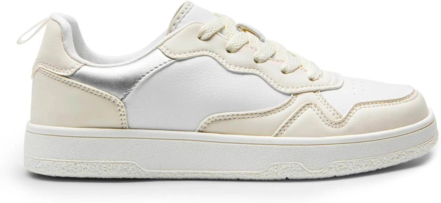 DREAM PAIRS Women's Walking Skateboard Shoes Sneakers Pu Leather Char Flat Low-Top Lace-Up Comfortable Casual Athletic Non-Slip Running Fashion Sneakers.
