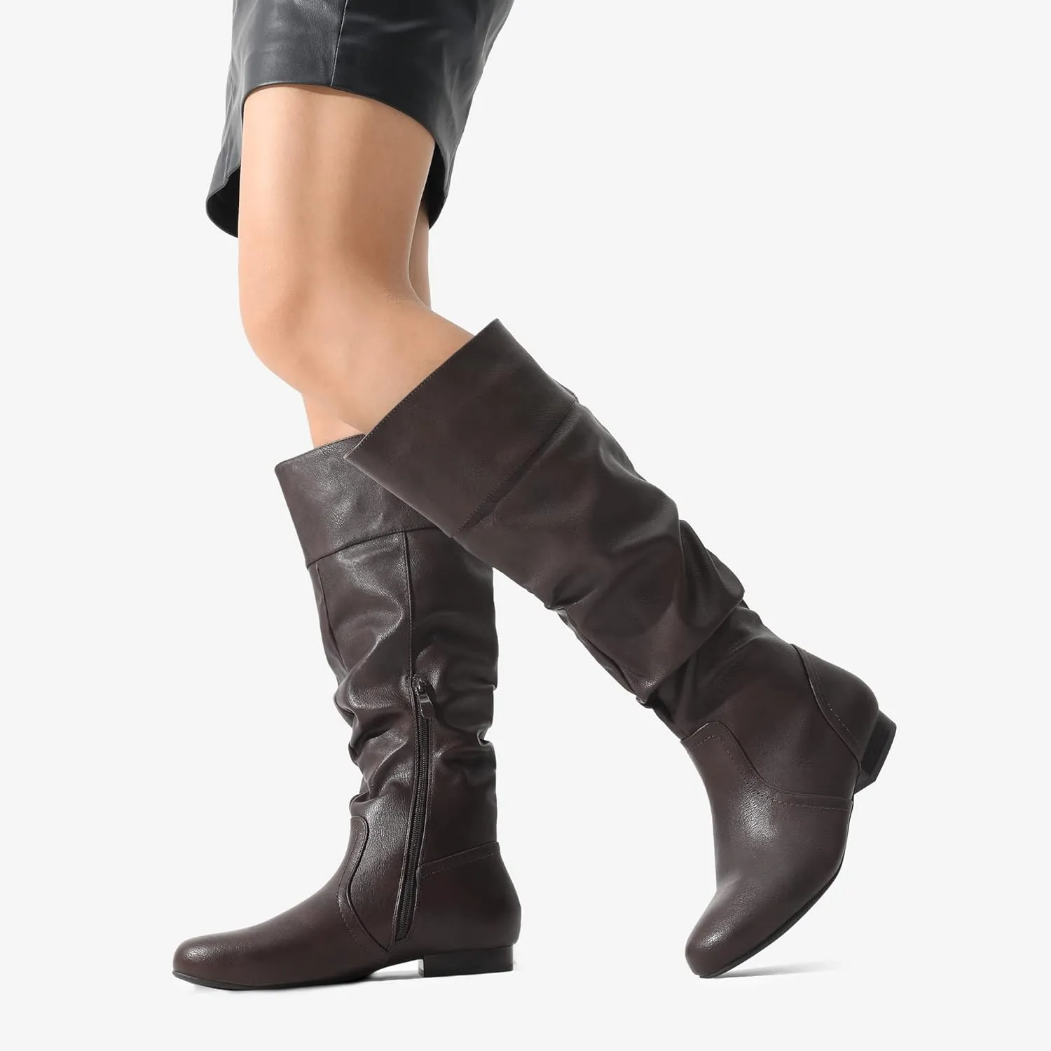 DREAM PAIRS Women's Wide Calf Knee High Pull On Fall Weather Winter Boots