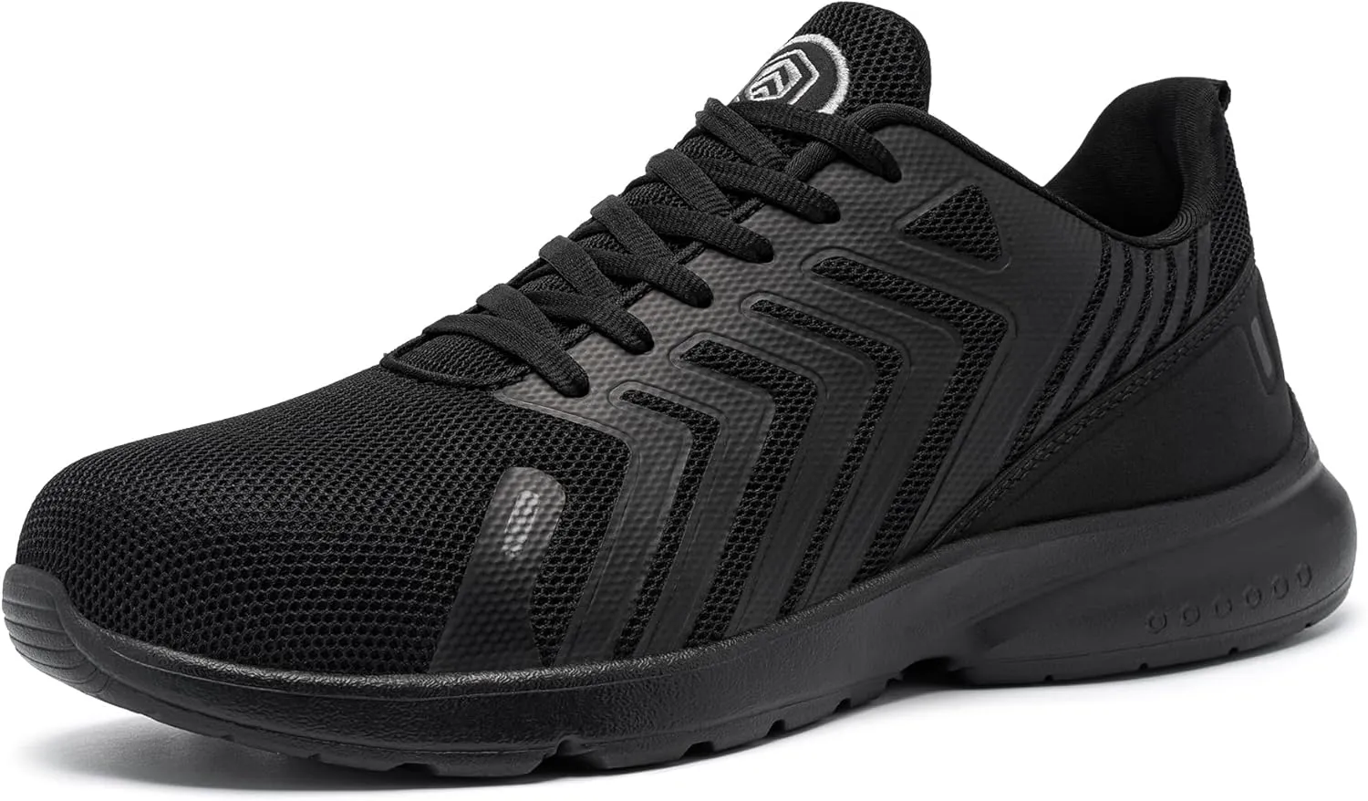DYKHMATE Steel Toe Wide Shoes for Men Women Lightweight Safety Sneakers Fashion Work Shoes Comfortable Breathable Safety Toe Slip on Tennis Shoes