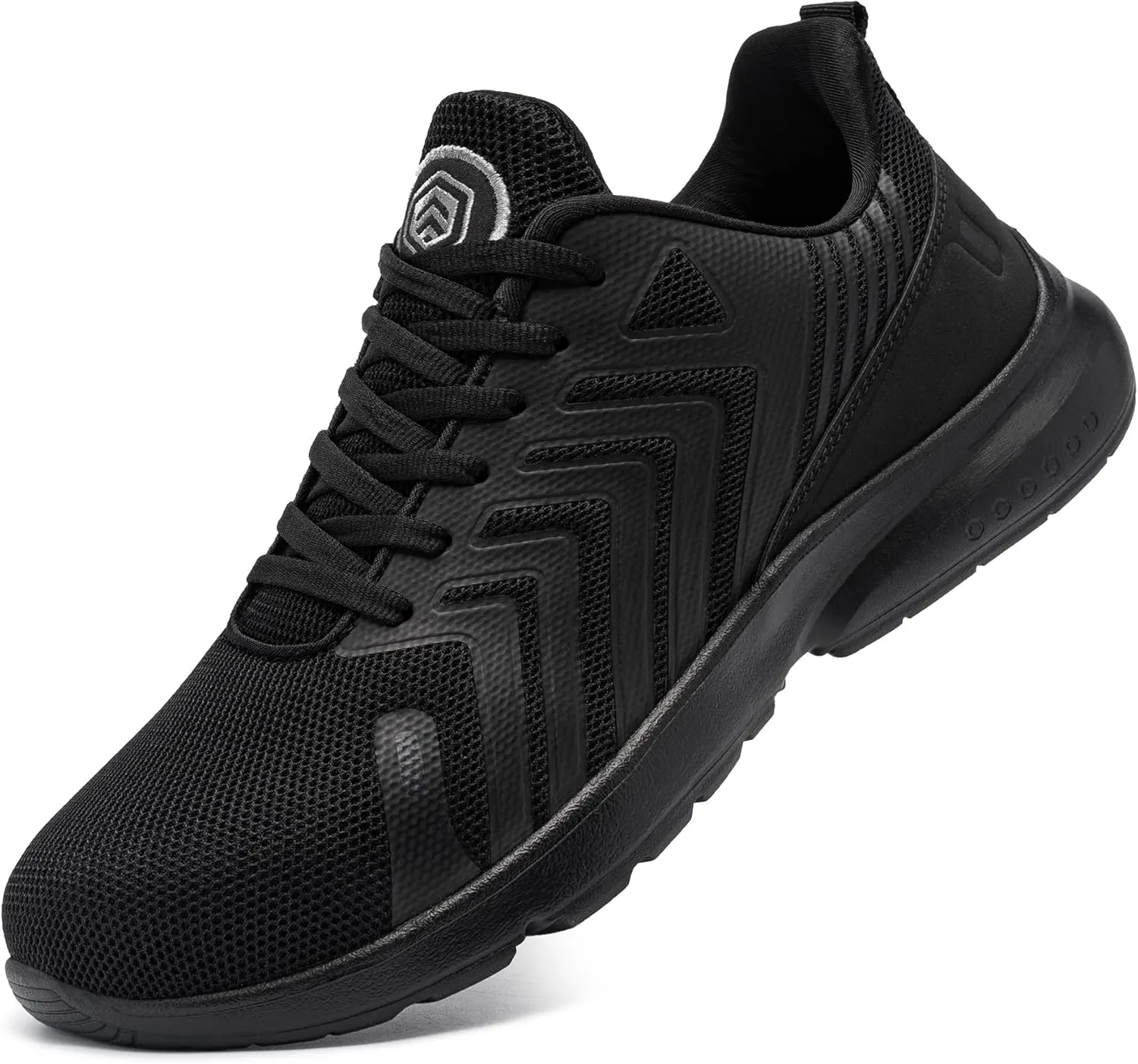 DYKHMATE Steel Toe Wide Shoes for Men Women Lightweight Safety Sneakers Fashion Work Shoes Comfortable Breathable Safety Toe Slip on Tennis Shoes