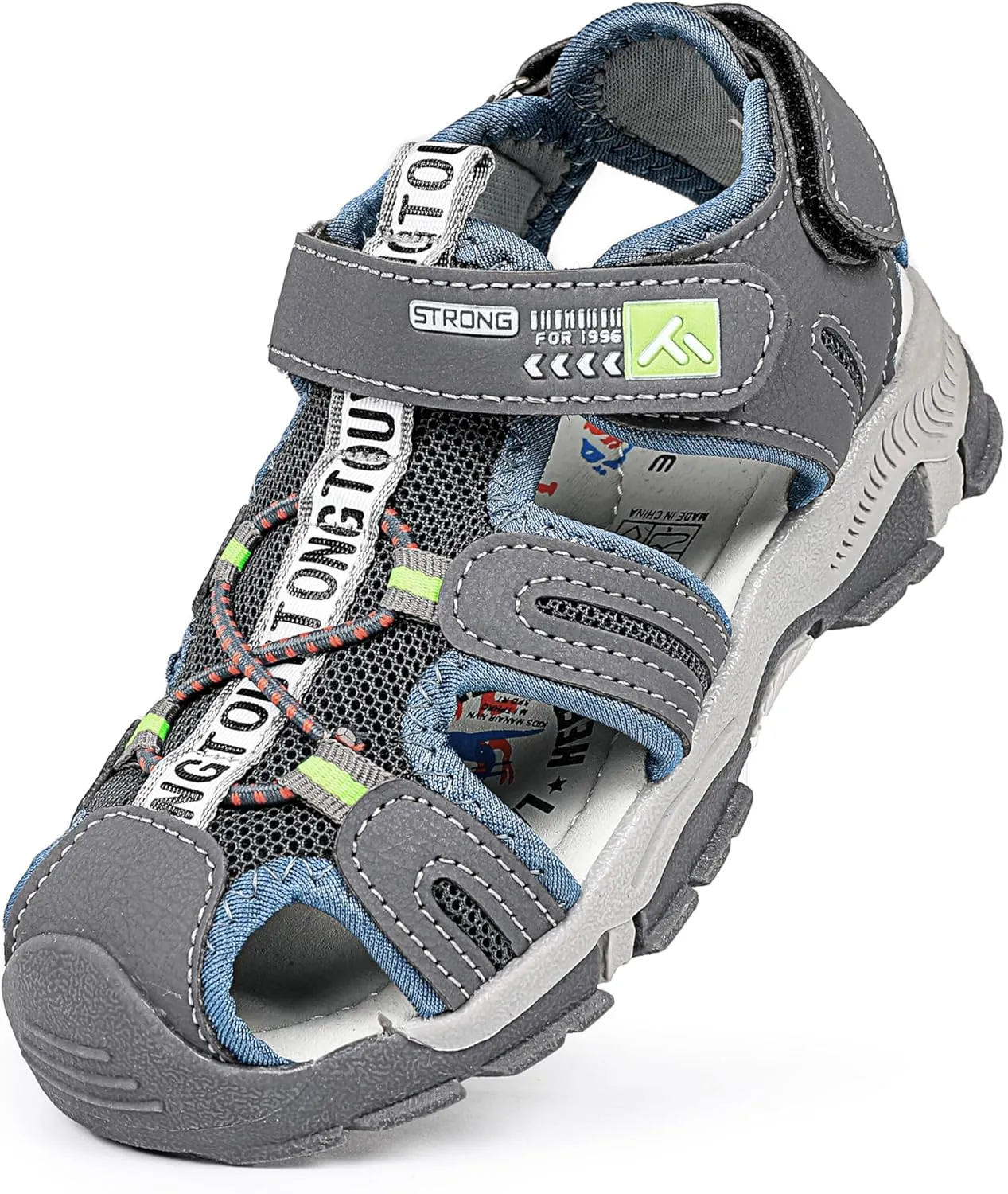 FANTURE Kids Athletic Sandals Closed Toe Lightweight Boys Girls Outdoor Summer Sports Shoes