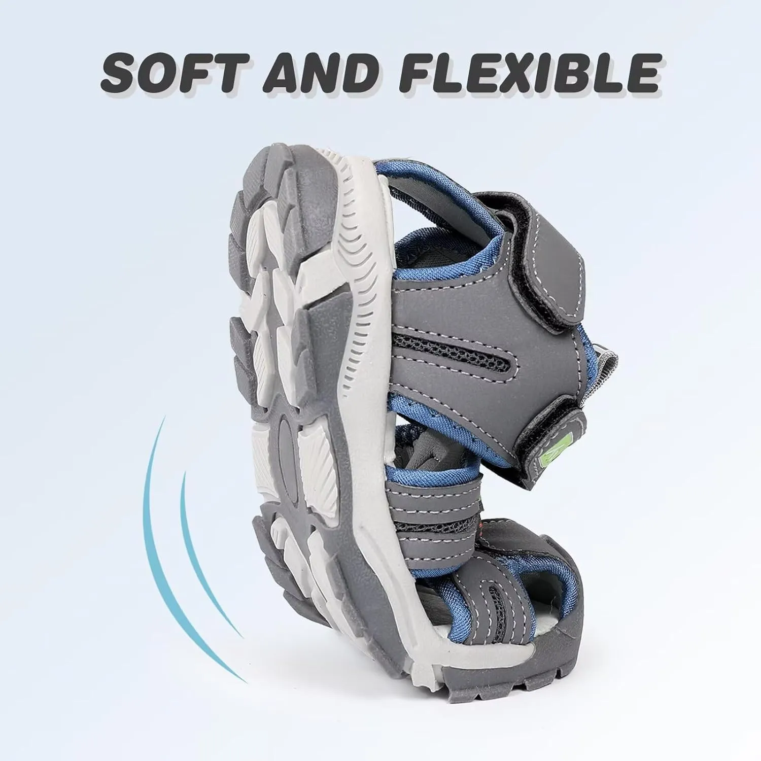 FANTURE Kids Athletic Sandals Closed Toe Lightweight Boys Girls Outdoor Summer Sports Shoes
