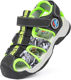 FANTURE Kids Athletic Sandals Closed Toe Lightweight Boys Girls Outdoor Summer Sports Shoes