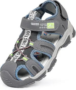 FANTURE Kids Athletic Sandals Closed Toe Lightweight Boys Girls Outdoor Summer Sports Shoes