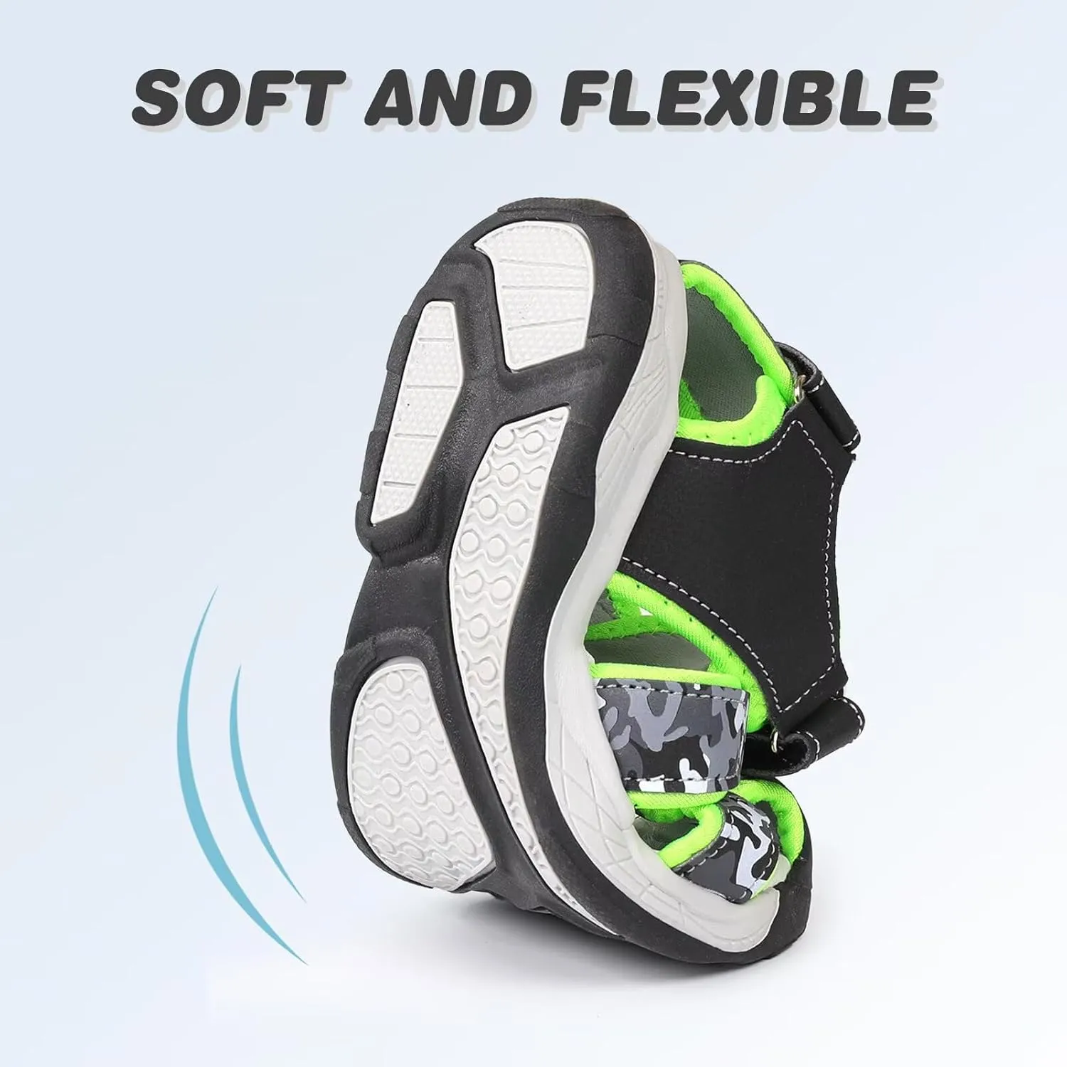 FANTURE Kids Athletic Sandals Closed Toe Lightweight Boys Girls Outdoor Summer Sports Shoes