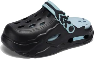 Fashion comfortable platform clogs for men, 4CM height - increasing, cloud slides, casual slippers, beach shoes, cool sandals