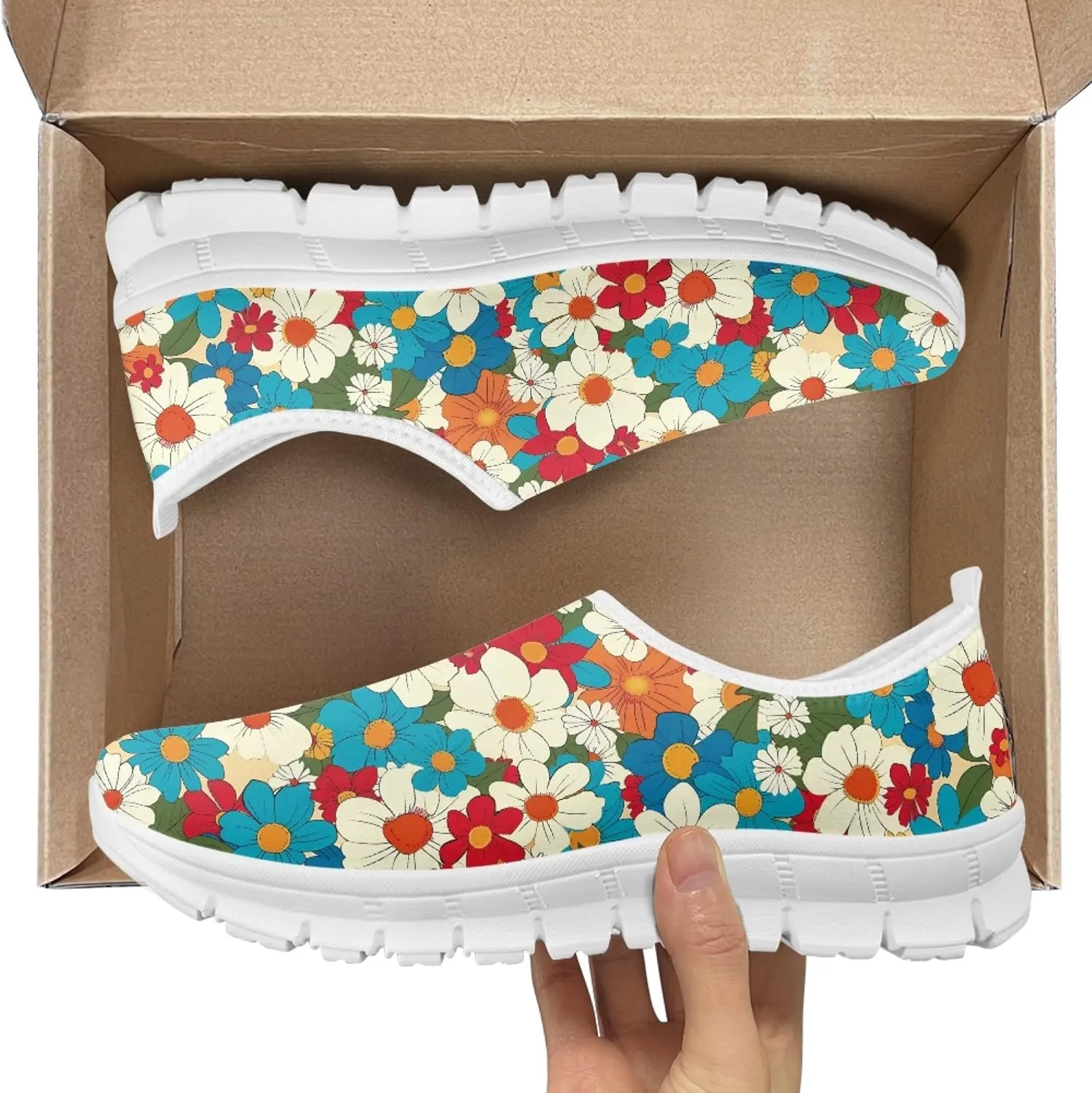 Fashion Design Women Walking Shoes Mesh Sneakers for Ladies Slip-on Shoes Nurse Loafers