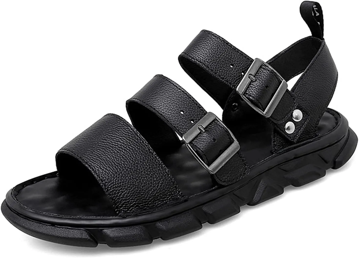 Fashion Summer Sandals for Men, Casual Handmade Fisherman Shoes, Open Toe Soft Beach Shoes with Buckle