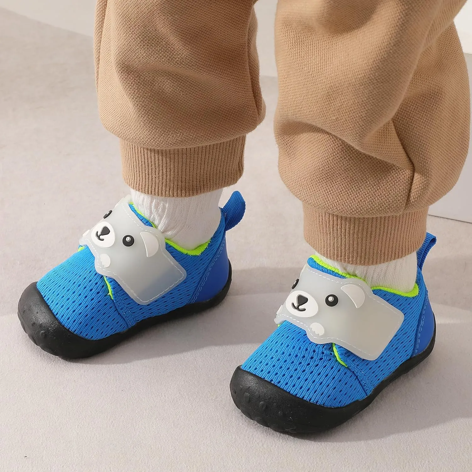 FEETCITY Baby Walking Shoes Wide Baby Shoes Boys Girls Infant Sneakers Crib Shoes Breathable Toddler Barefoot Shoes Slip On Shoes