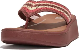 FitFlop Women's F-Mode Crochet Flatform Toe-Post Sandals