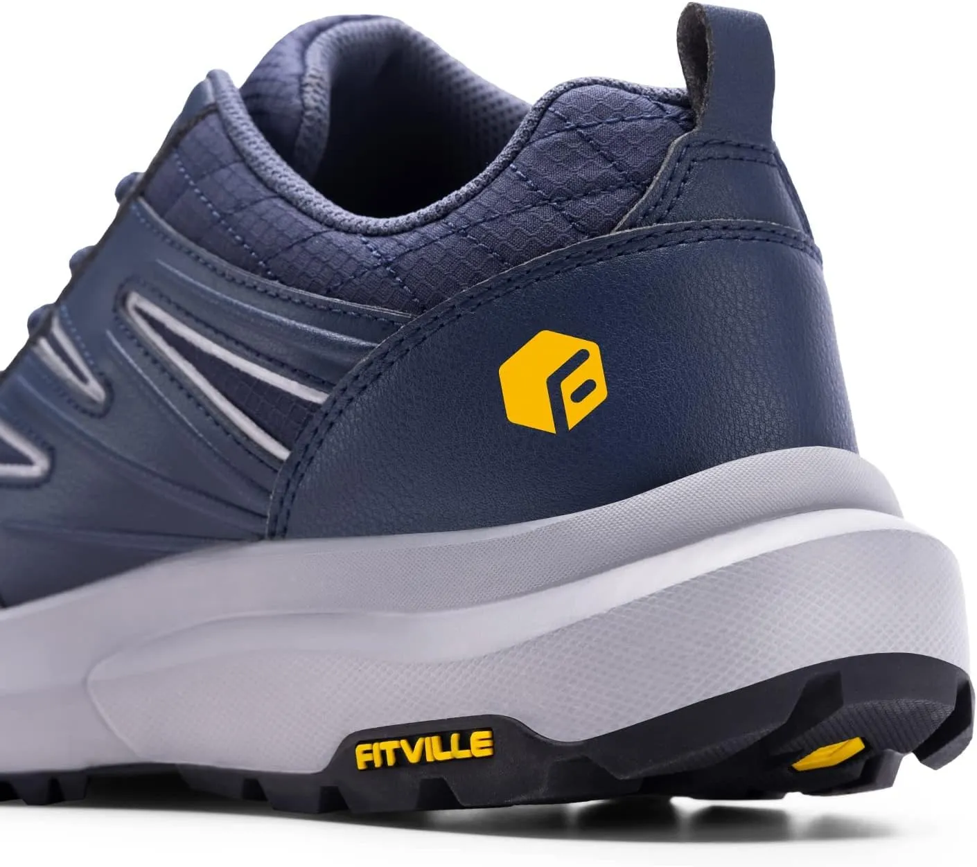 FitVille Mens Wide Hiking Shoes Water Repellent Outdoor Work Shoes Trekking Trails Sneakers with Arch Support - Sturdy Core