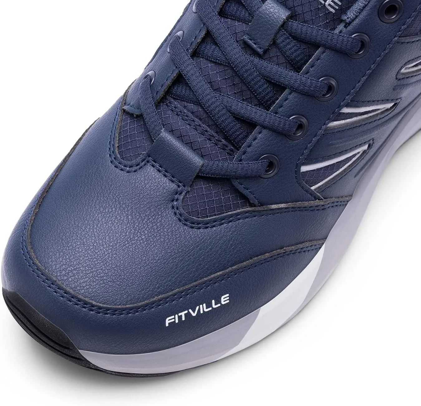 FitVille Mens Wide Hiking Shoes Water Repellent Outdoor Work Shoes Trekking Trails Sneakers with Arch Support - Sturdy Core