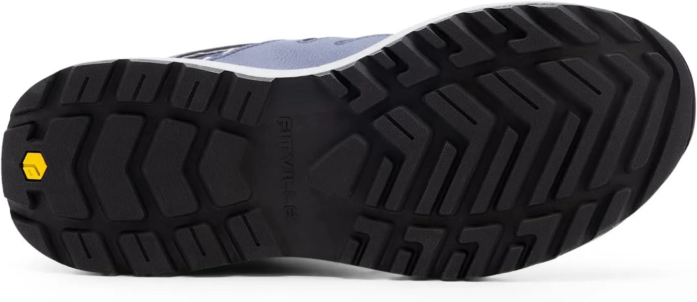 FitVille Mens Wide Hiking Shoes Water Repellent Outdoor Work Shoes Trekking Trails Sneakers with Arch Support - Sturdy Core