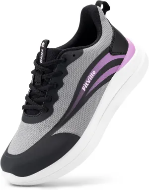 FitVille Wide Width Sneakers for Women Extra Wide Cross Training Shoes Athletic Shoes Workout Gym Shoes with Arch Support