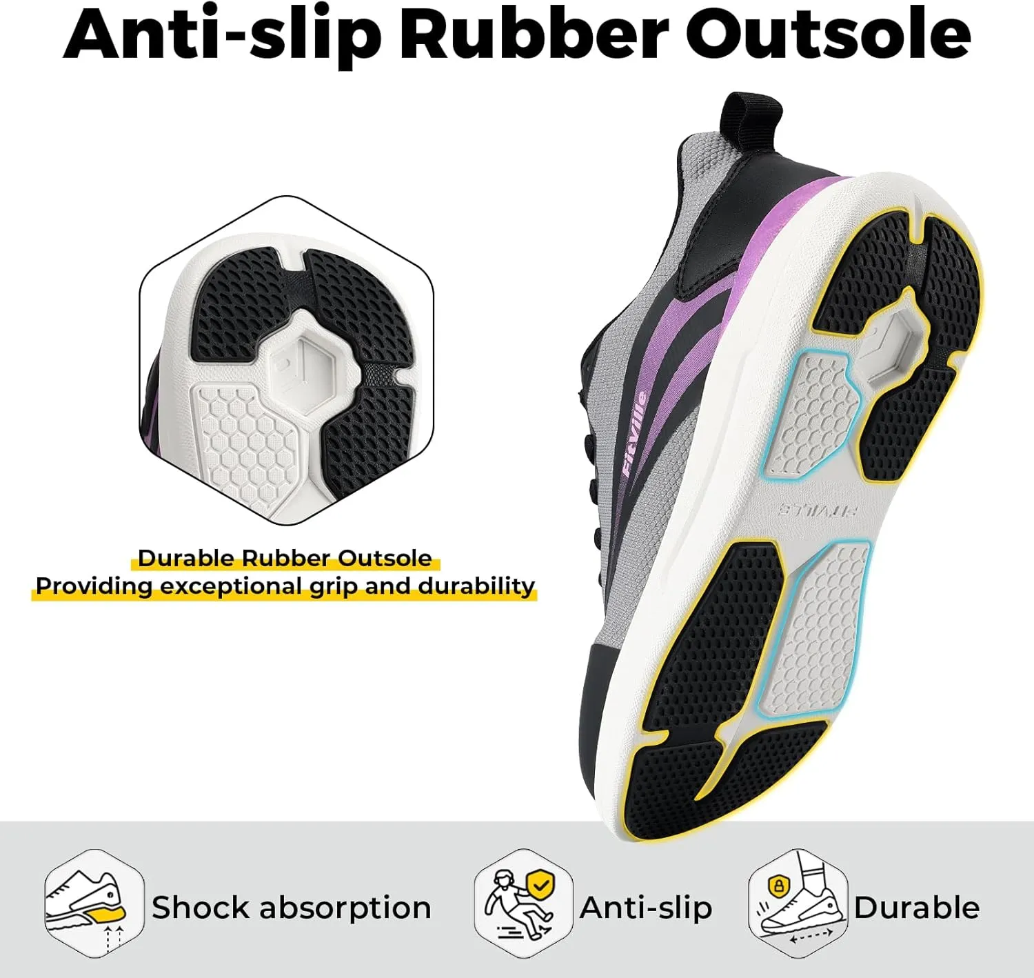 FitVille Wide Width Sneakers for Women Extra Wide Cross Training Shoes Athletic Shoes Workout Gym Shoes with Arch Support