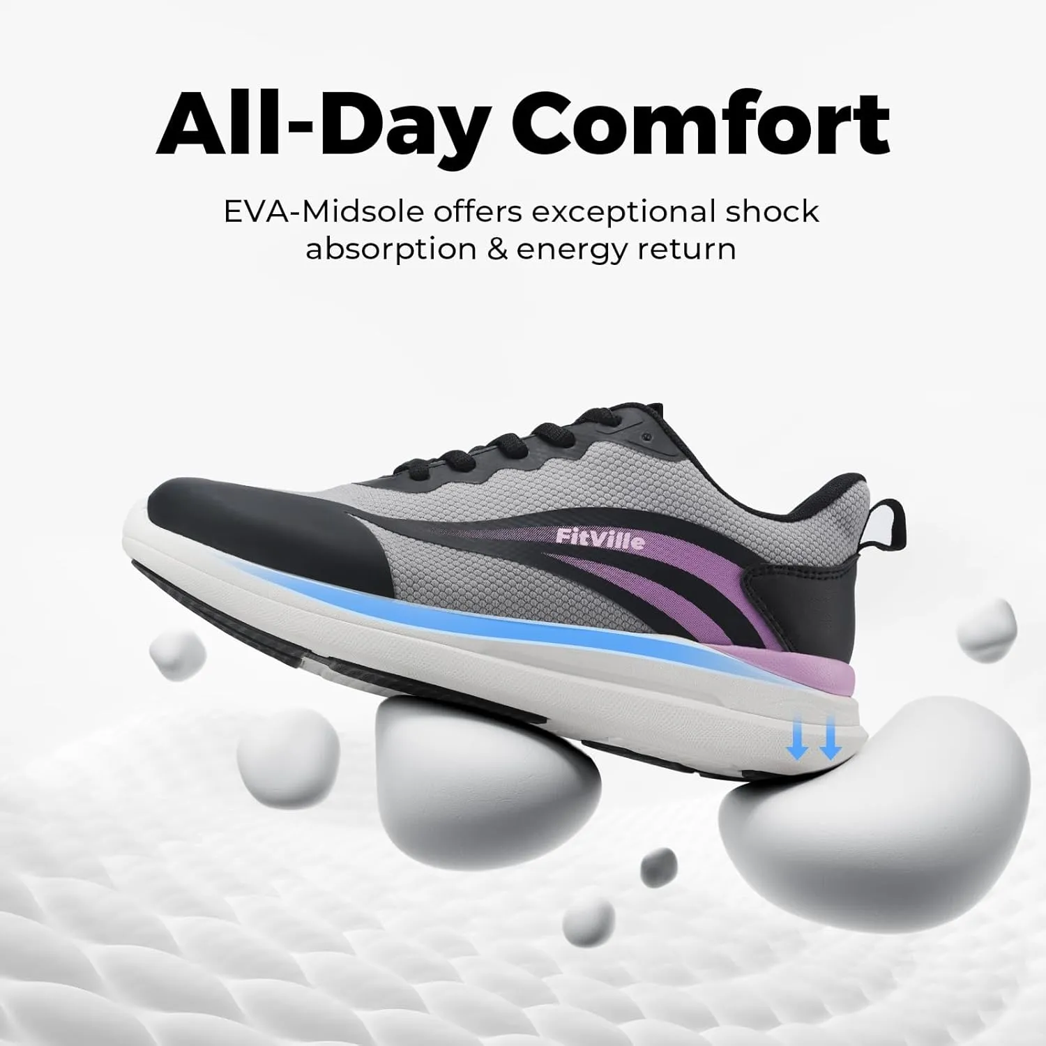 FitVille Wide Width Sneakers for Women Extra Wide Cross Training Shoes Athletic Shoes Workout Gym Shoes with Arch Support