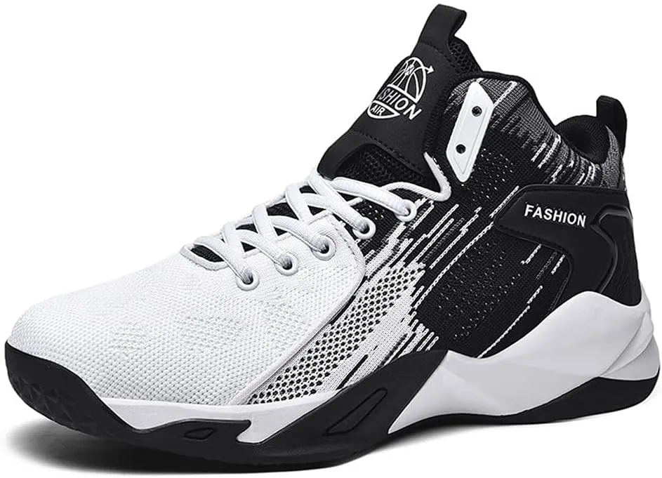 Floette Mens Fashion High Top Basketball Shoes Breathable Casual Walk Athletic Basketball Sneakers