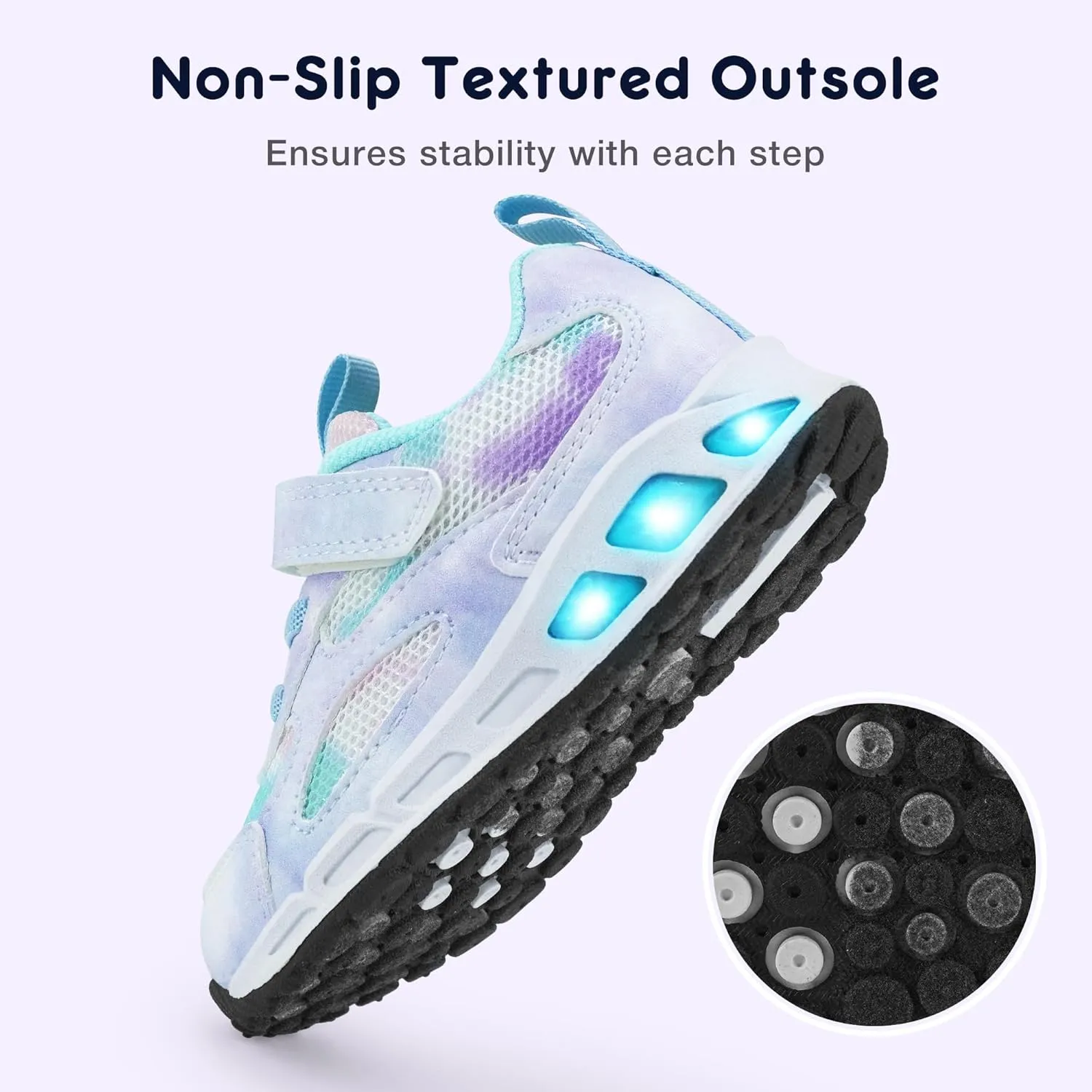 Floranate Light Up Toddler Boys Girls Shoes LED Flashing Lightweight Tennis Walking Sneakers for Toddler and Little Kid
