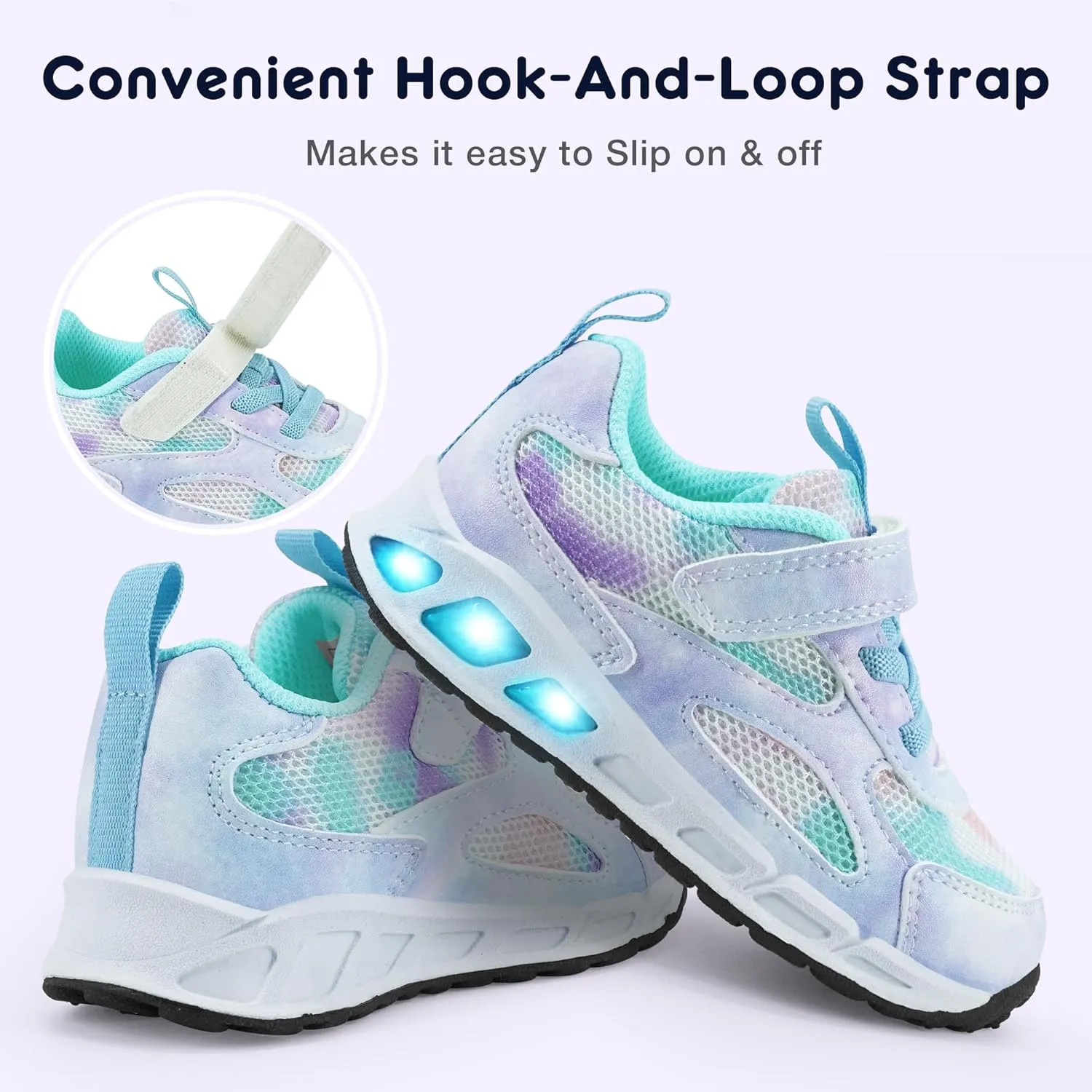 Floranate Light Up Toddler Boys Girls Shoes LED Flashing Lightweight Tennis Walking Sneakers for Toddler and Little Kid