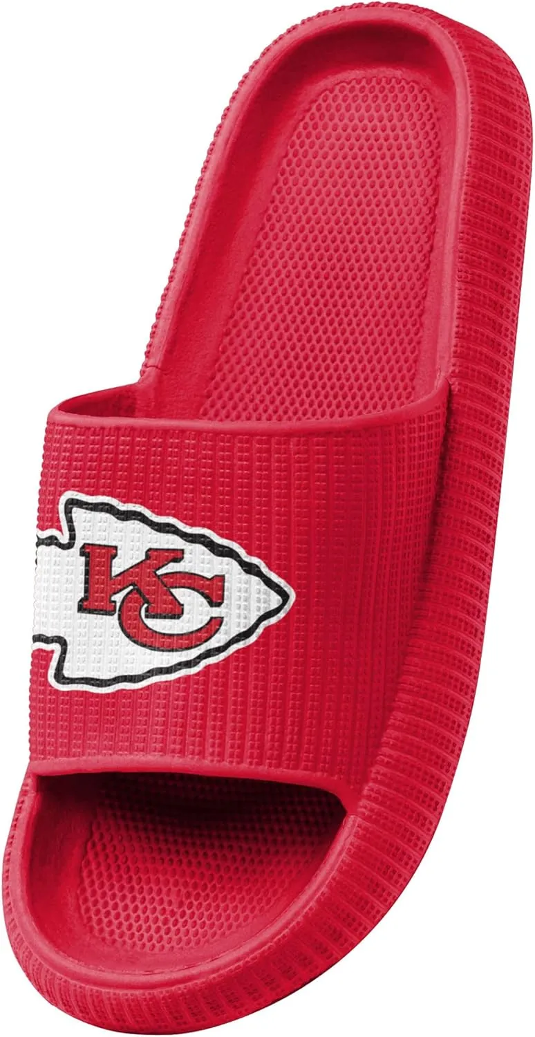 FOCO NFL Womens NFL Team Logo Ladies Pillow Slides Sandals
