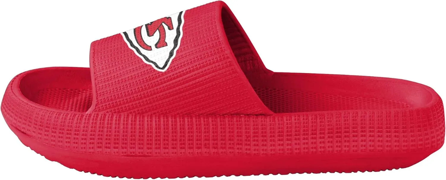 FOCO NFL Womens NFL Team Logo Ladies Pillow Slides Sandals