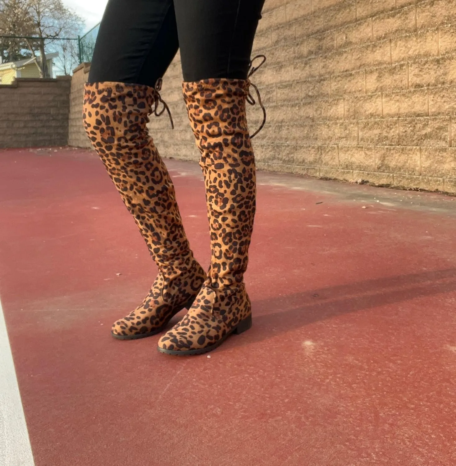 Forever Link Jalen-H4 Women's Over The Knee Thigh High Flat Boot