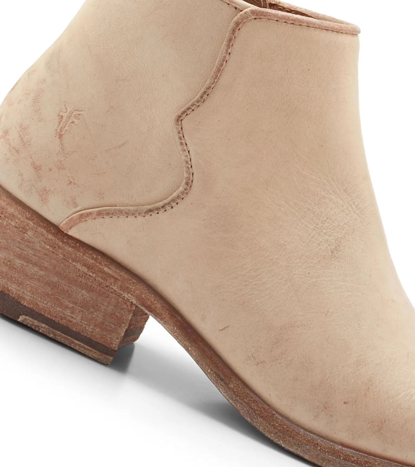 Frye Carson Piping Booties for Women Made from Soft Full-Grain Leather with Signature Western-Inspired Piping Detail and Supple Leather Lining – 4” Shaft Height