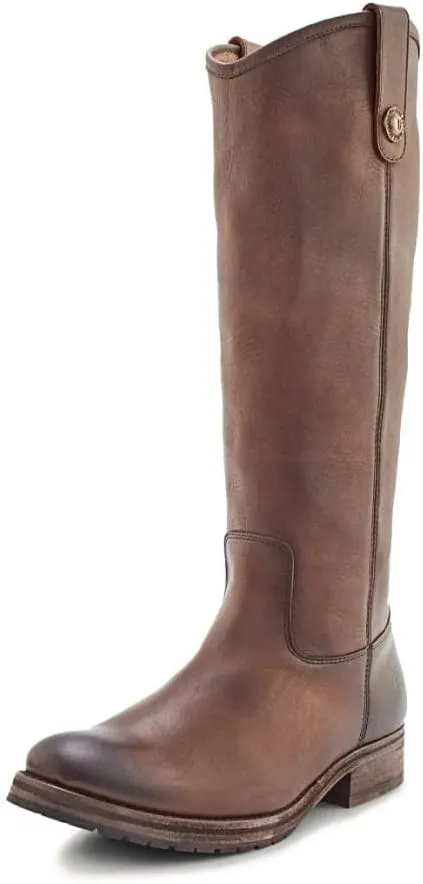 Frye Melissa Button 2 Equestrian-Inspired Tall Boots for Women Made from Hard-Wearing Vintage Leather with Antique Metal Hardware and Leather Outsole – 15 ½” Shaft Height