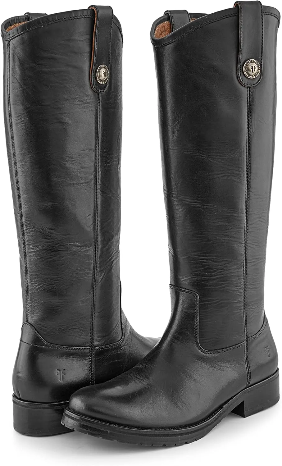 Frye Melissa Button 2 Equestrian-Inspired Tall Boots for Women Made from Hard-Wearing Vintage Leather with Antique Metal Hardware and Leather Outsole – 15 ½” Shaft Height