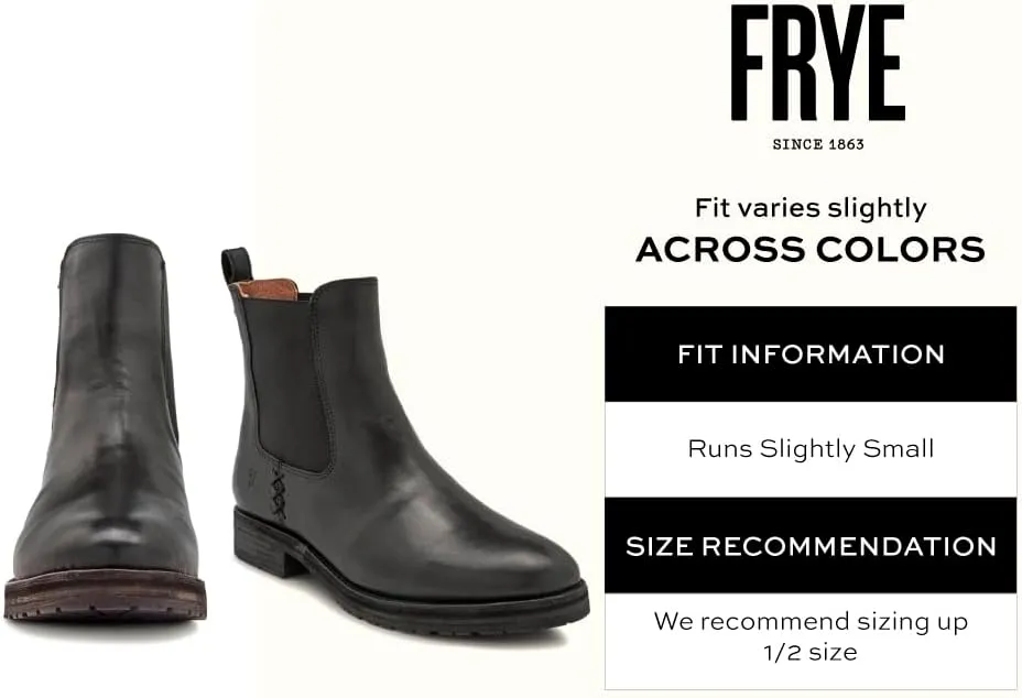 Frye Melissa Chelsea Boots for Women - Rugged and Comfortable Leather Lined Slip On Classics with Leather Outsole and Antique Metal Hardware