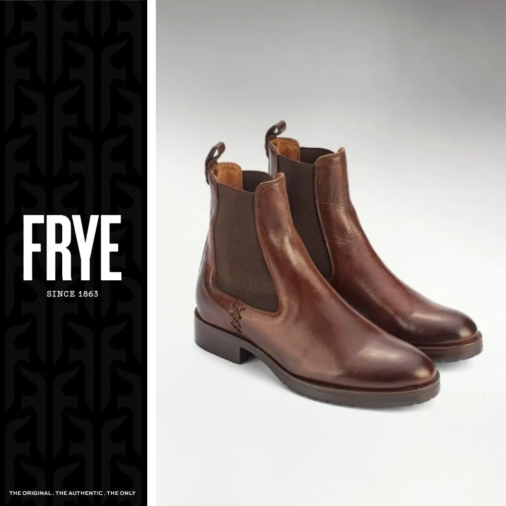 Frye Melissa Chelsea Boots for Women - Rugged and Comfortable Leather Lined Slip On Classics with Leather Outsole and Antique Metal Hardware