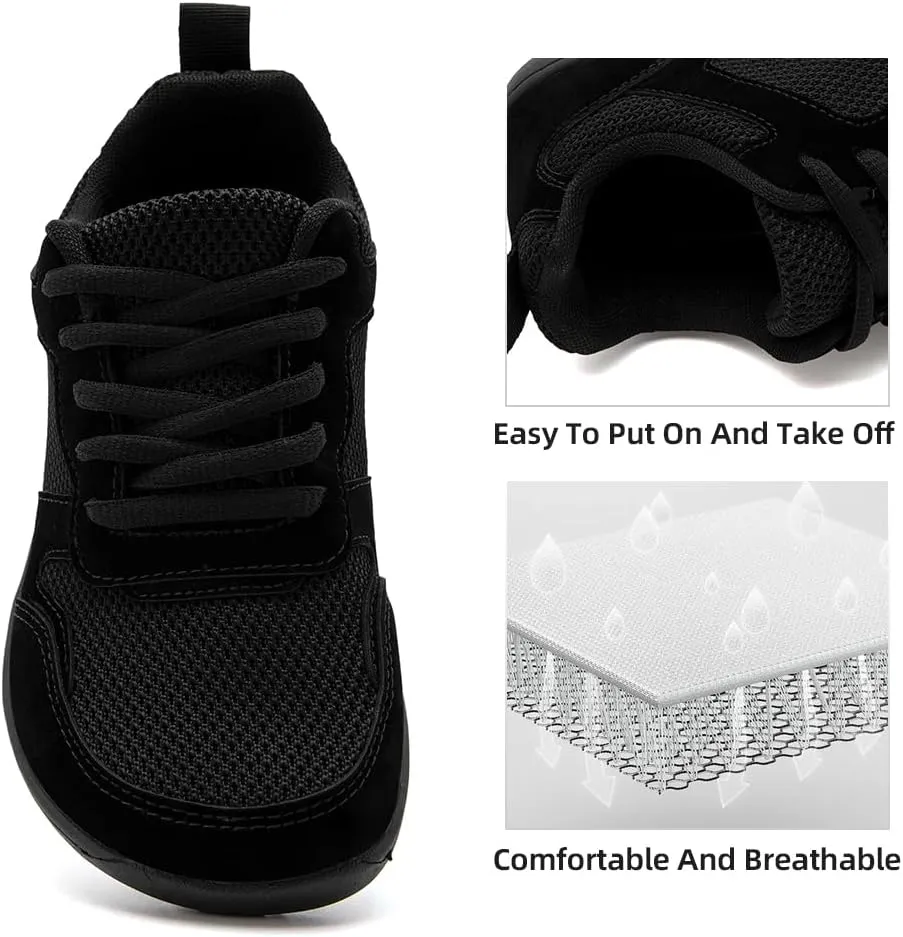 FUJEAK Barefoot Shoes Women Sneakers Walking Wide Toe Box Shoes Women Minimalist Zero Drop Shoe Breathable Fashion Sneakers Width Casual