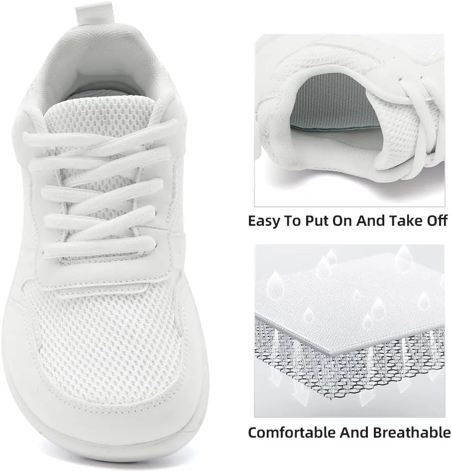 FUJEAK Barefoot Shoes Women Sneakers Walking Wide Toe Box Shoes Women Minimalist Zero Drop Shoe Breathable Fashion Sneakers Width Casual
