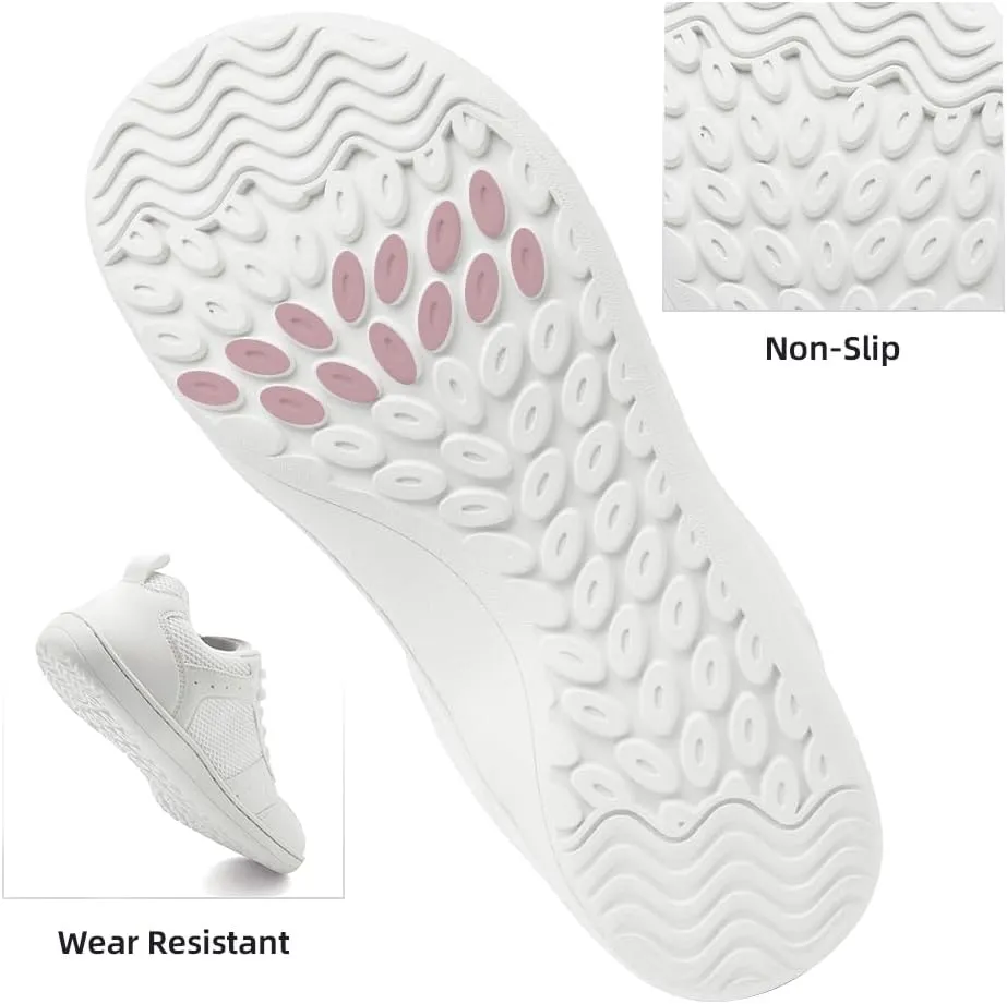 FUJEAK Barefoot Shoes Women Sneakers Walking Wide Toe Box Shoes Women Minimalist Zero Drop Shoe Breathable Fashion Sneakers Width Casual