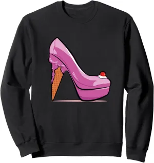 Funny Ice Cream Icecream Cone High Heel Shoes Sweatshirt