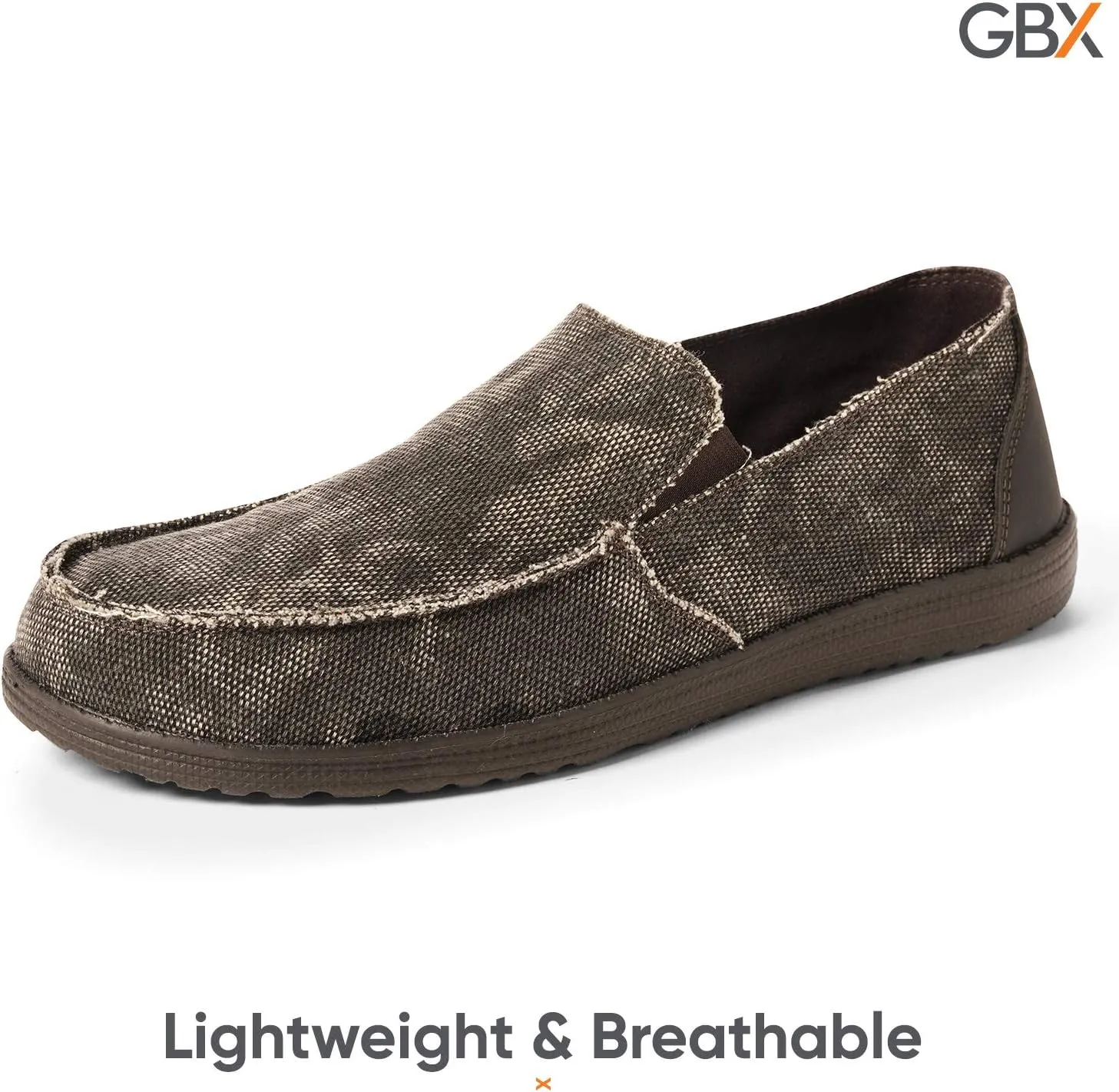 GBX Canvas Slip-On Shoes for Men (Brooklyn) Modern, Casual, Comfortable Lightweight Men's Loafers, Walking Shoes, Men's Fashion
