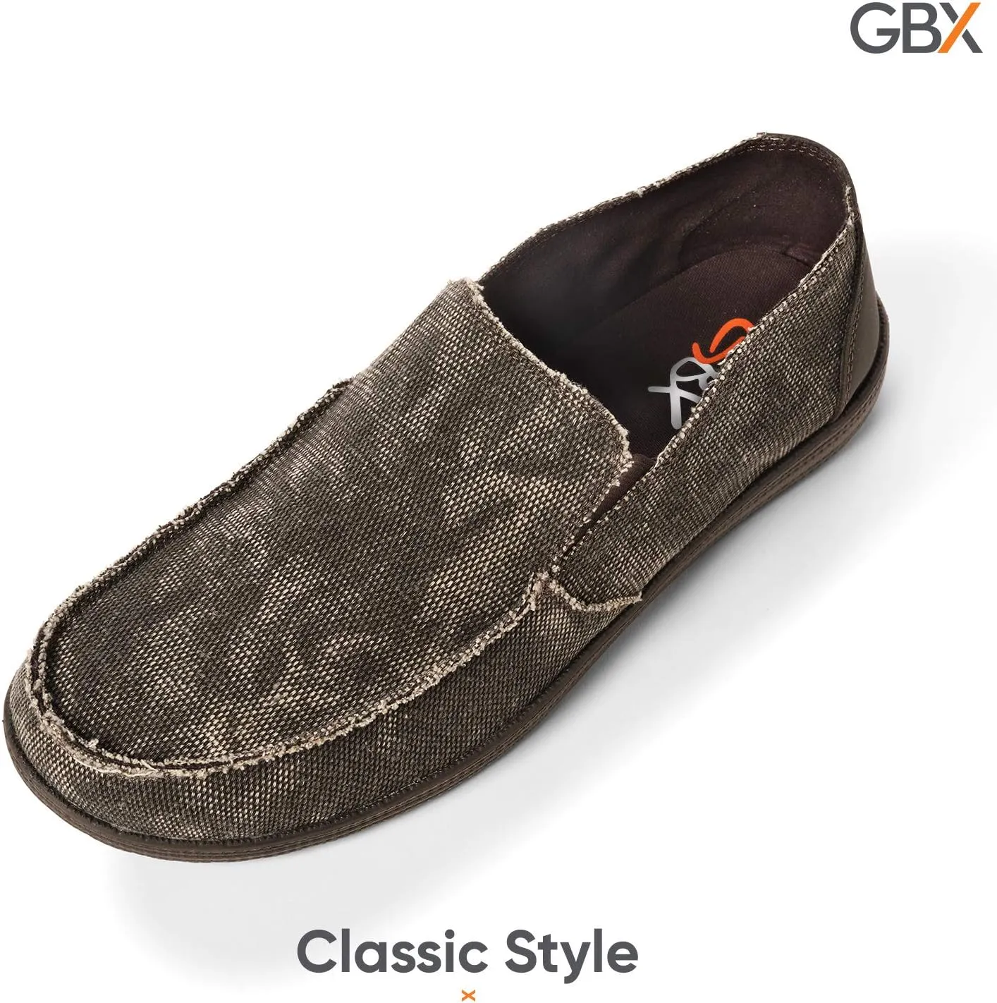 GBX Canvas Slip-On Shoes for Men (Brooklyn) Modern, Casual, Comfortable Lightweight Men's Loafers, Walking Shoes, Men's Fashion