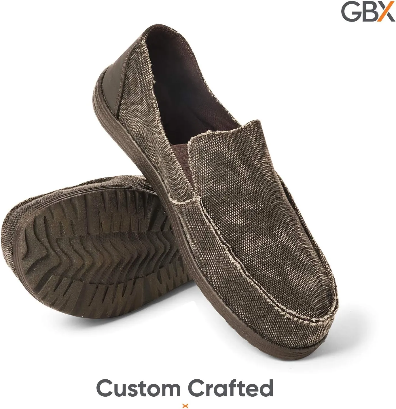 GBX Canvas Slip-On Shoes for Men (Brooklyn) Modern, Casual, Comfortable Lightweight Men's Loafers, Walking Shoes, Men's Fashion
